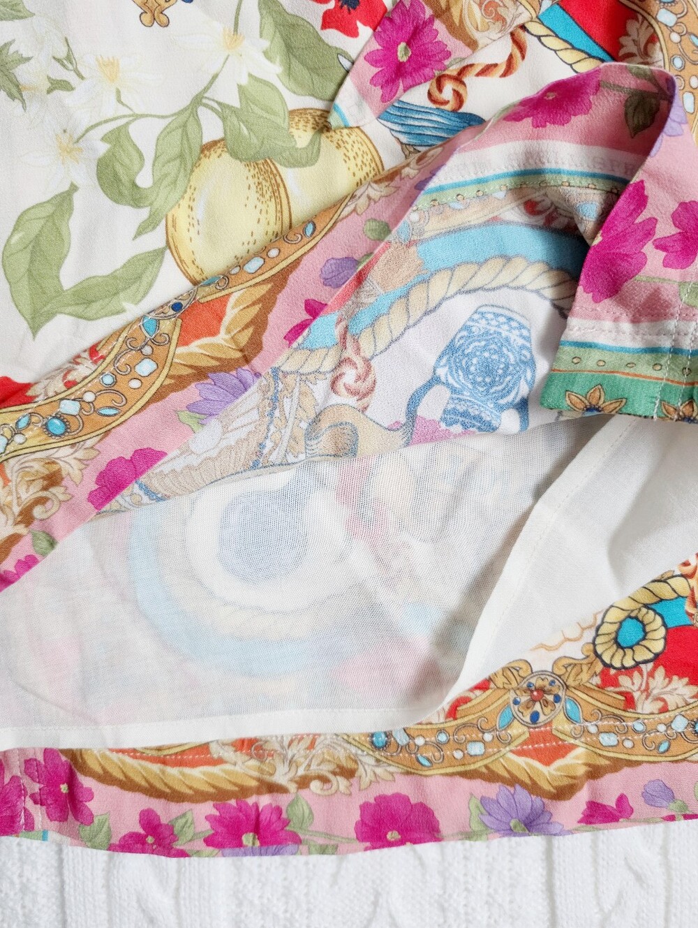 Spell & The Gypsy Maddalena Wrap Skirt Mosaic Button Tie Side Lined Mini XXL - Picture 13 of 15